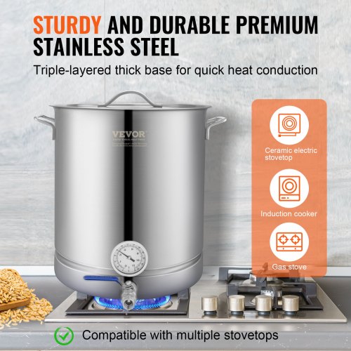Stainless Steel Kettle, 16 GALLON Brewing Pot - Image 7