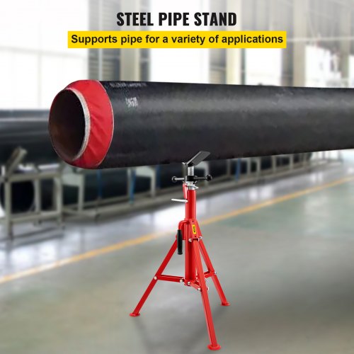 V Head Pipe Stand 1/8"-12" Capacity, Adjustable Height 28"-52" - Image 5