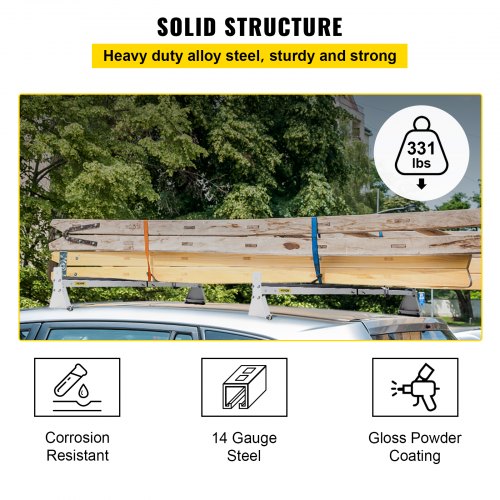 Van Roof Ladder Rack, 2 Bars - Image 2