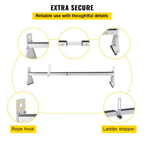 Van Roof Ladder Rack, 2 Bars - Image 8