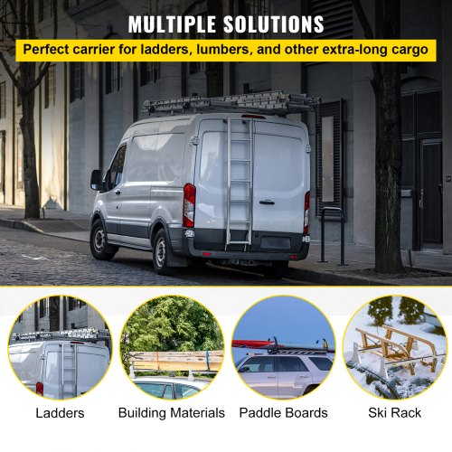 Van Roof Ladder Rack, 2 Bars - Image 7