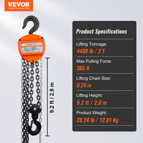 2 Ton Hand Chain Hoist 10 FT - Image 9