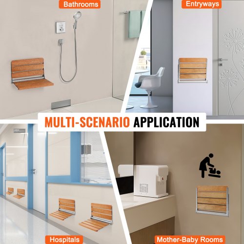 Folding Oak Shower Seat - Image 10