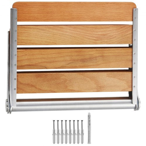 Folding Oak Shower Seat - Image 1