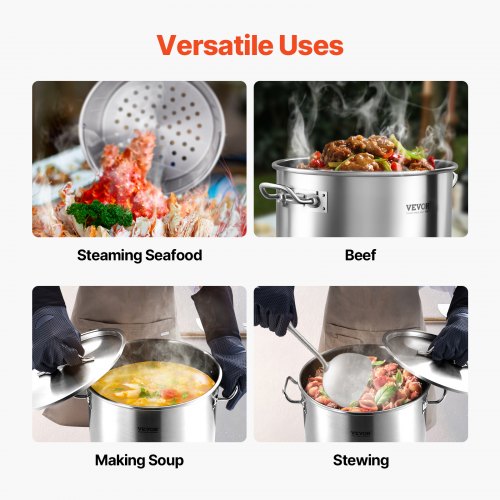 36QT Stainless Steel Stockpot - Image 3