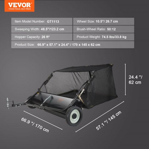 Lawn Sweeper, 48.5", 26 cu. ft - Image 8