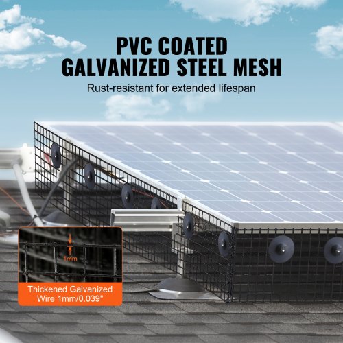 6 inch x 100ft Solar Panel Bird Guard, Critter Guard Roll Kit - Image 5