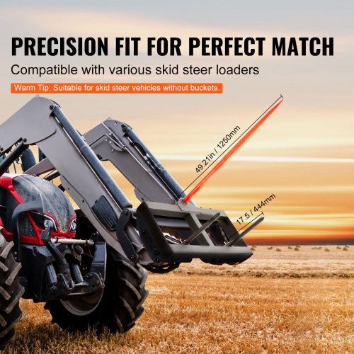49" Hay Spear, Bale Spears 1600lbs Loading Capacity - Image 4