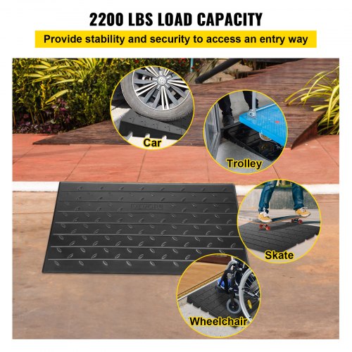 Rubber Threshold Ramp, 2.6" - Image 2