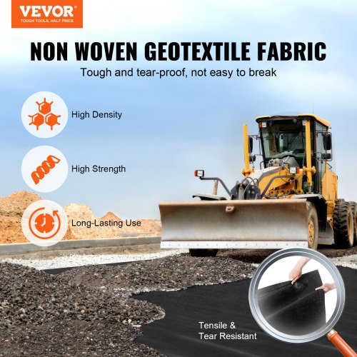 Non-Woven Geotextile Fabric 10x100FT 8OZ Ground Cover Weed Control Fabric - Image 4