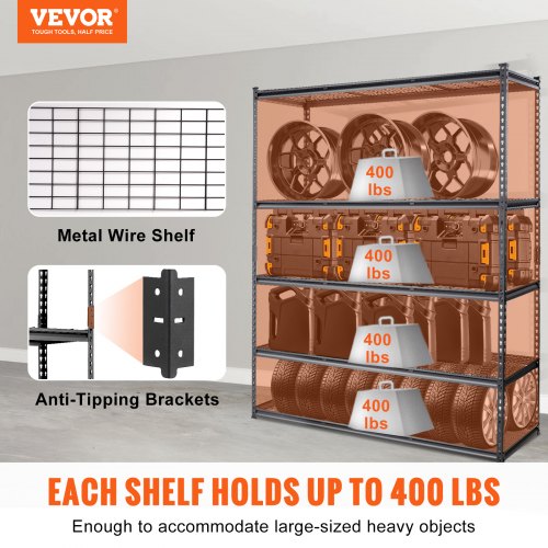 Storage Shelving Unit, 5-Tier Adjustable, 2000 lbs Capacity - Image 10
