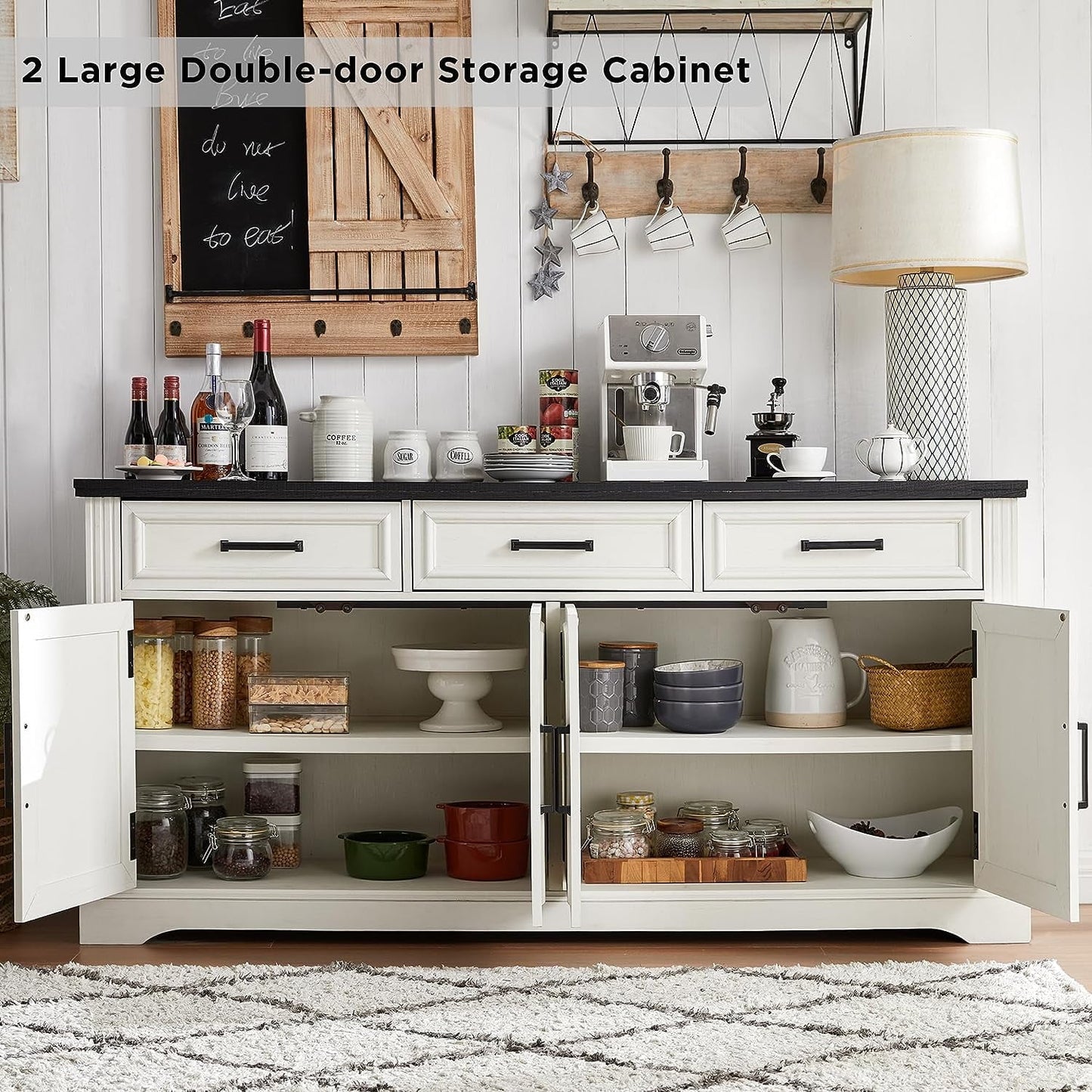 66'' Wide Buffet Cabinet for Dining Room - Image 4