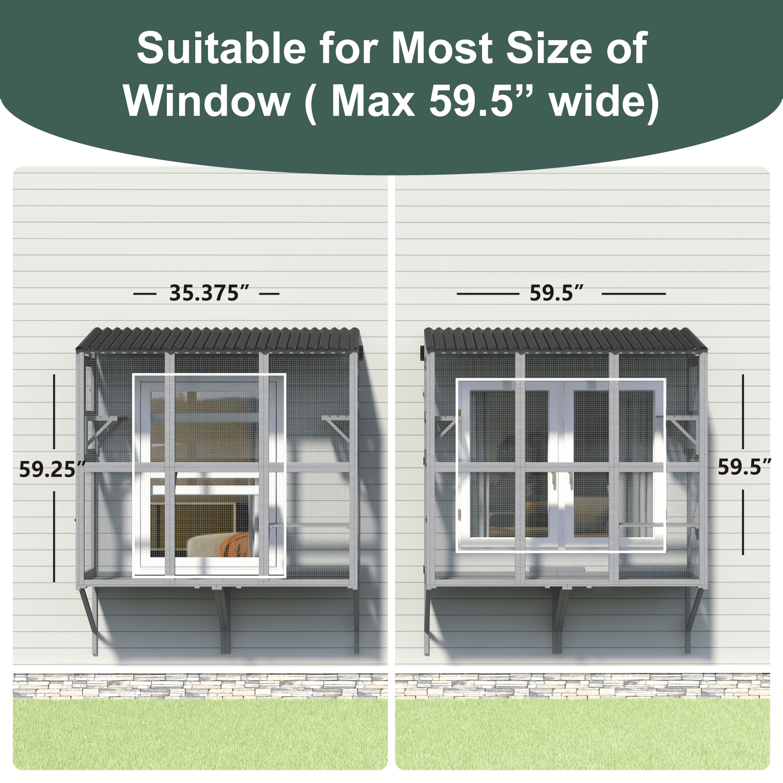 Cat Window Catio for Indoor Cats with 4 Jump Platforms - Image 2