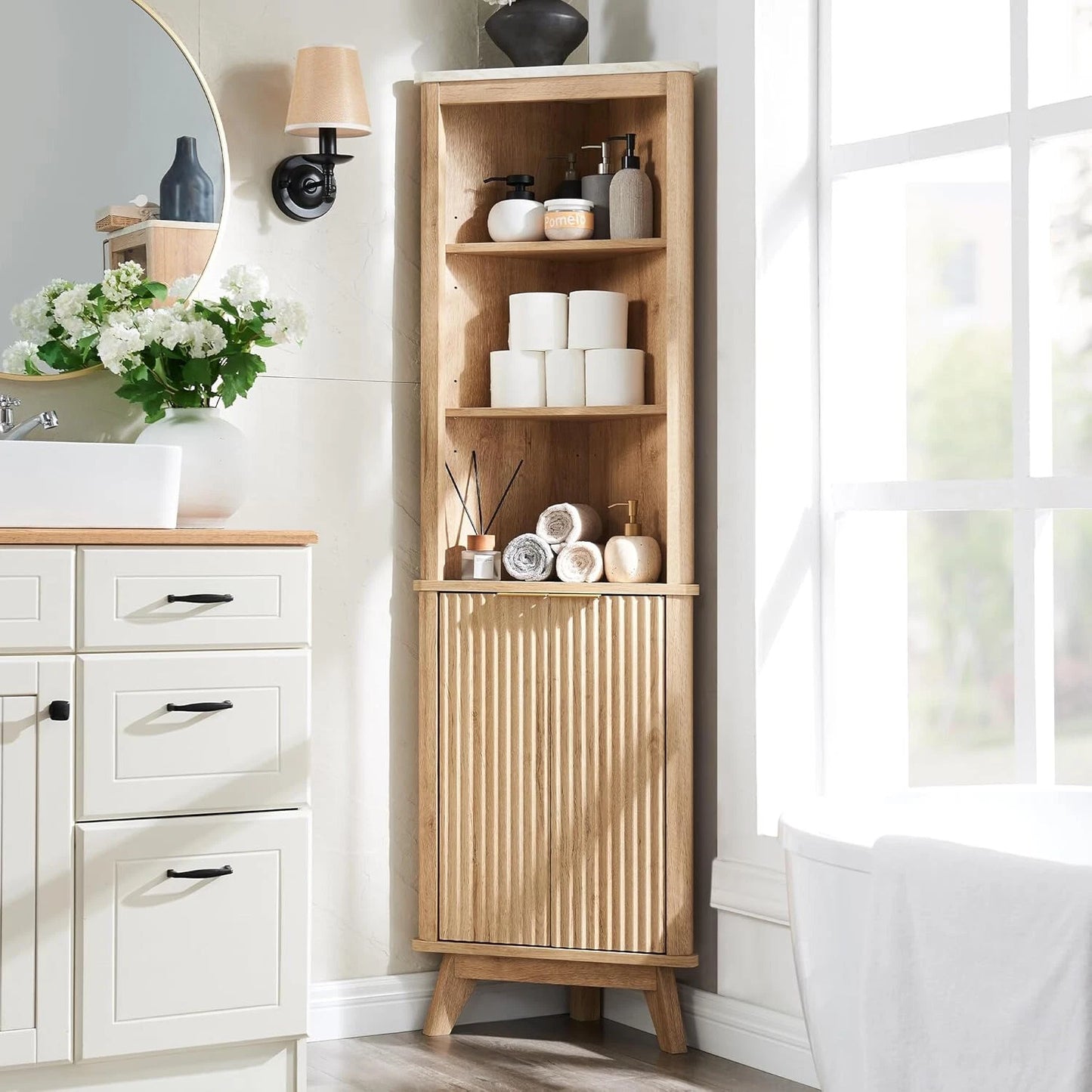 68" Tall Corner Cabinet - Image 4