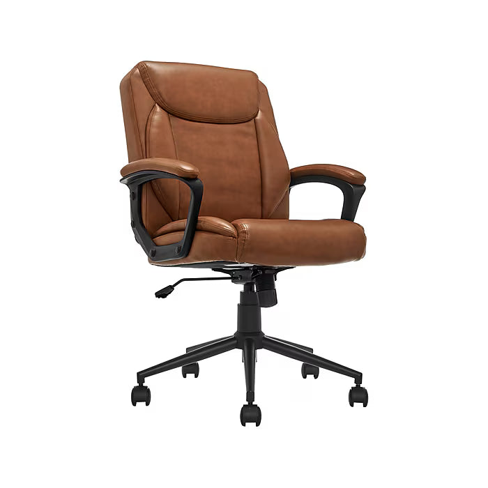 Ergonomic Bonded Leather Swivel Desk Chair - Image 1