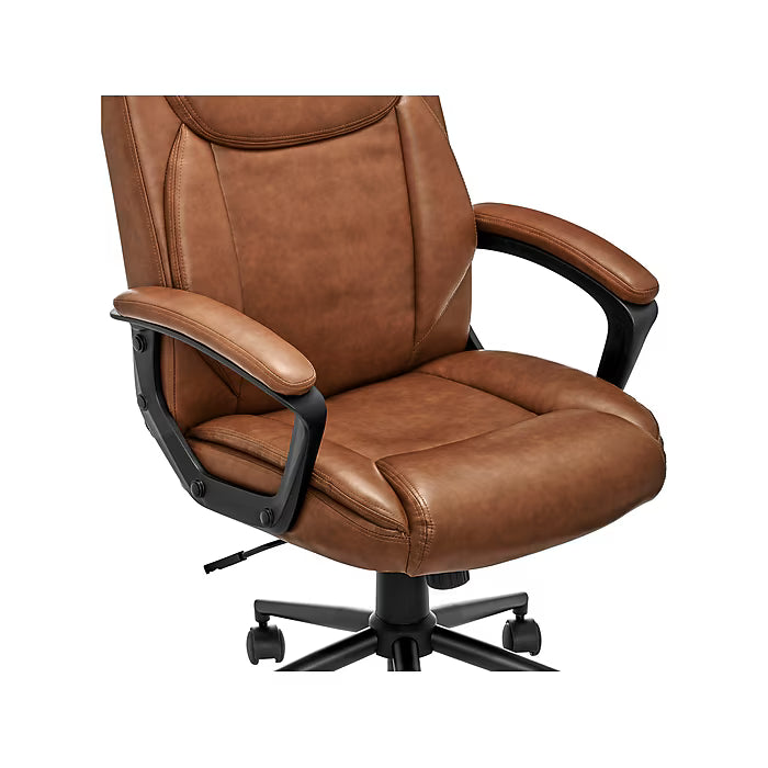 Ergonomic Bonded Leather Swivel Desk Chair - Image 2