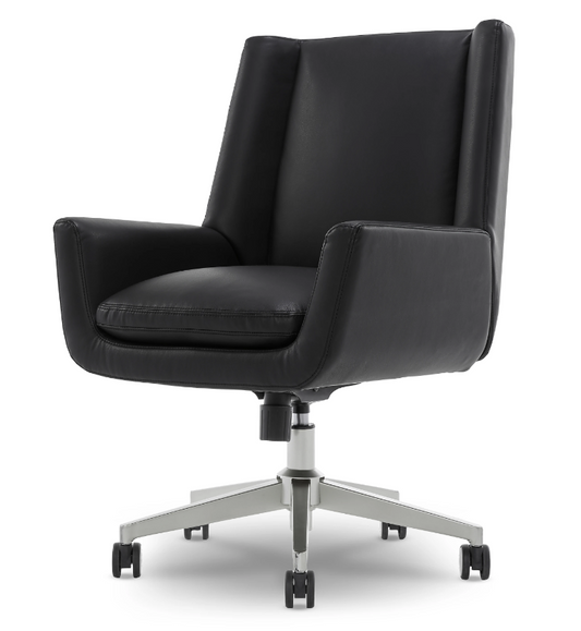Serta SitTrue Montair Faux Leather Mid-Back Manager Chair - Image 1