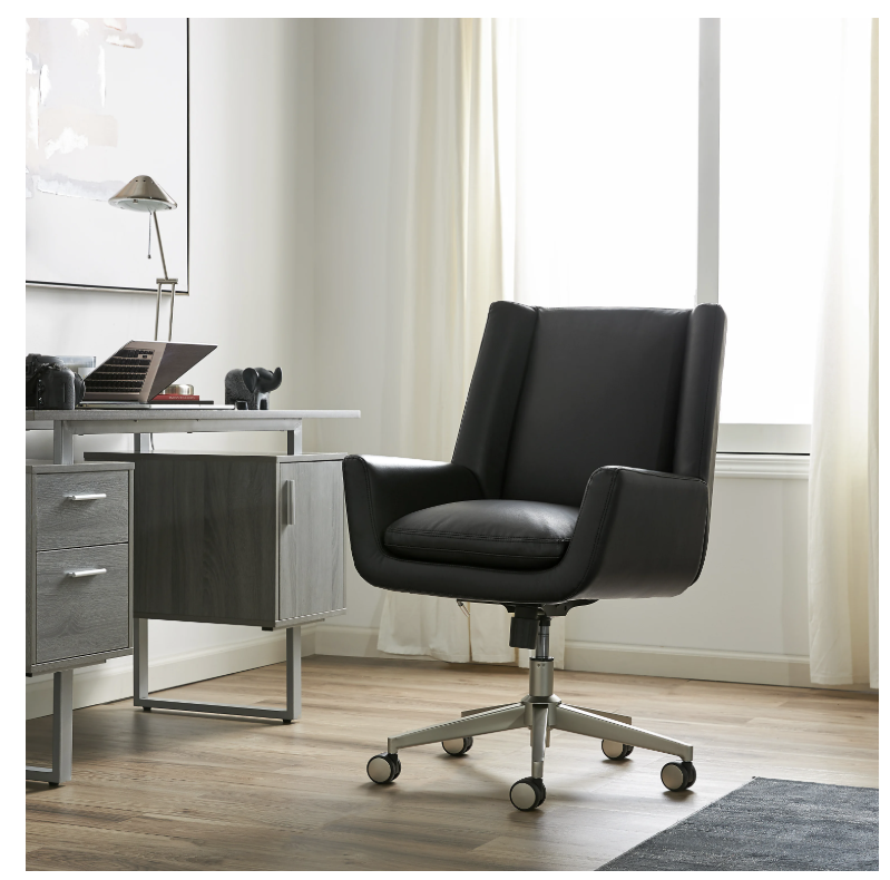 Serta SitTrue Montair Faux Leather Mid-Back Manager Chair - Image 3