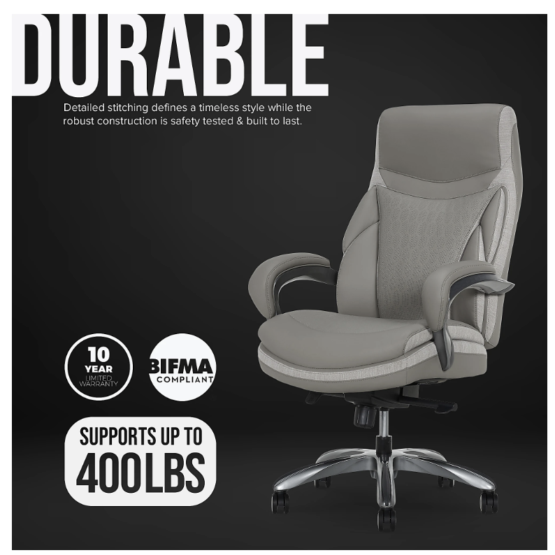 Shaquille O'Neal Maximos High-Back Executive Office Chair, Gray - Image 2