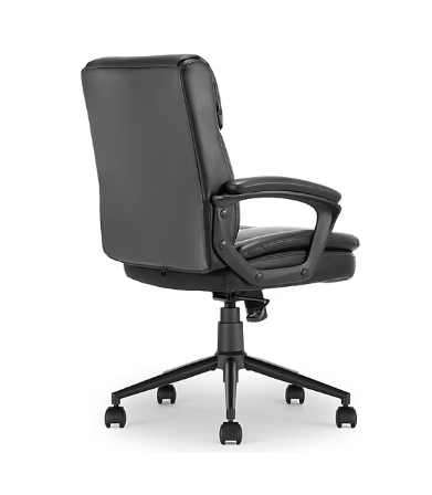 Click365 Transform 2.0 Ergonomic Bonded Leather Swivel Desk Chair, Black - Image 1