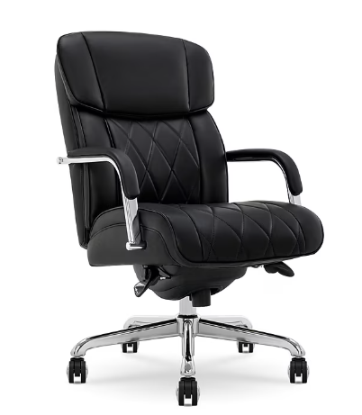 La-Z-Boy Symphony Ergonomic Bonded Leather Swivel Executive Chair, Black - Image 3