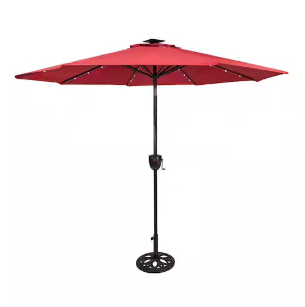 9 Ft LED Patio Umbrella with Bluetooth - Image 2