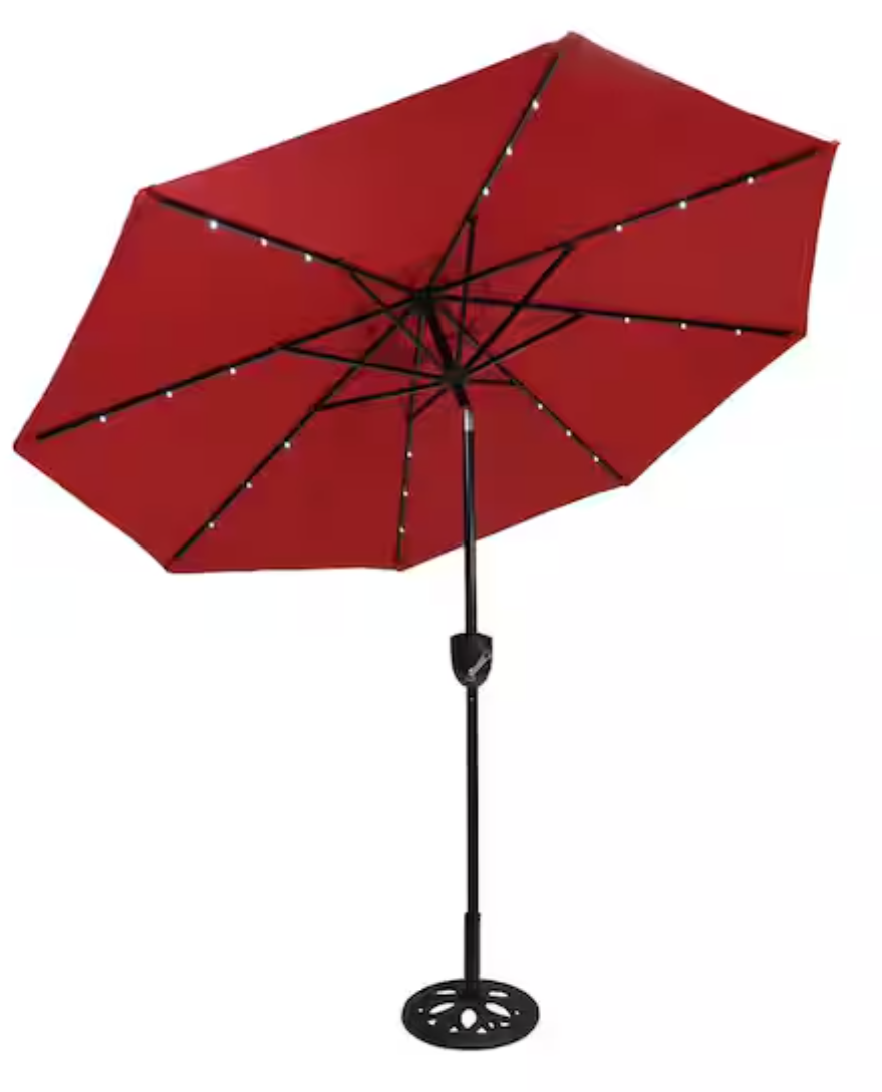 9 Ft LED Patio Umbrella with Bluetooth - Image 5