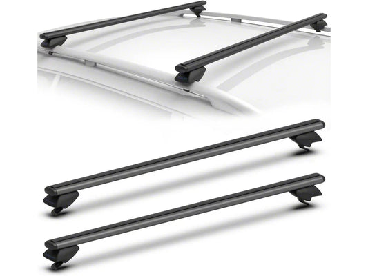 47-Inch Standard Universal Adjustable Roof Rack Cross Bars - Black - Image 1