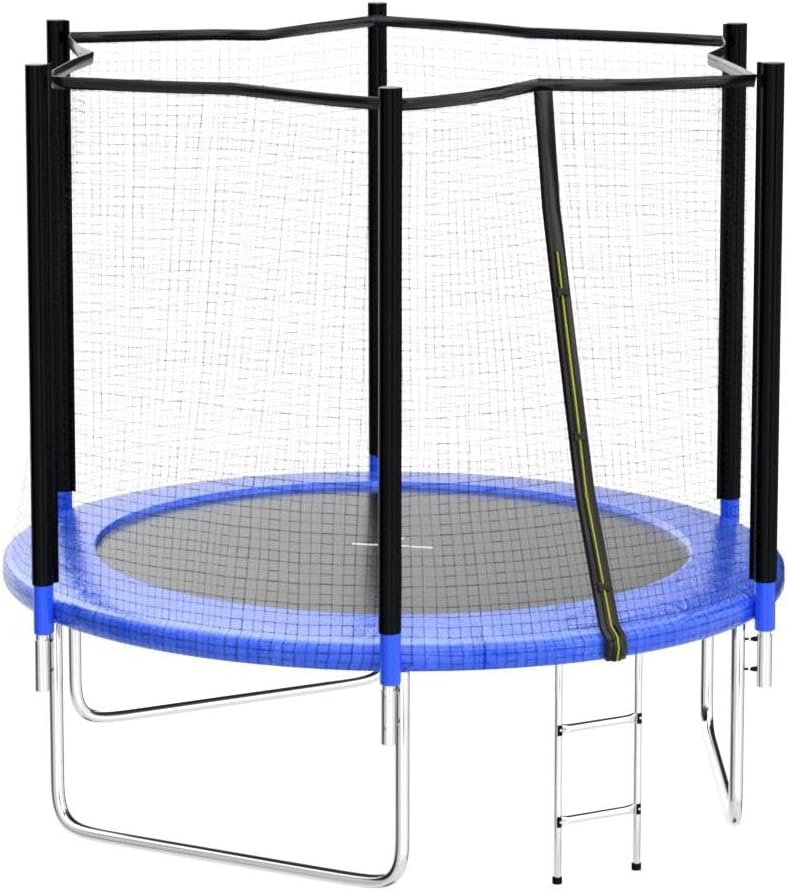 10FT Trampoline with Safety Enclosure Net - Black - Image 4