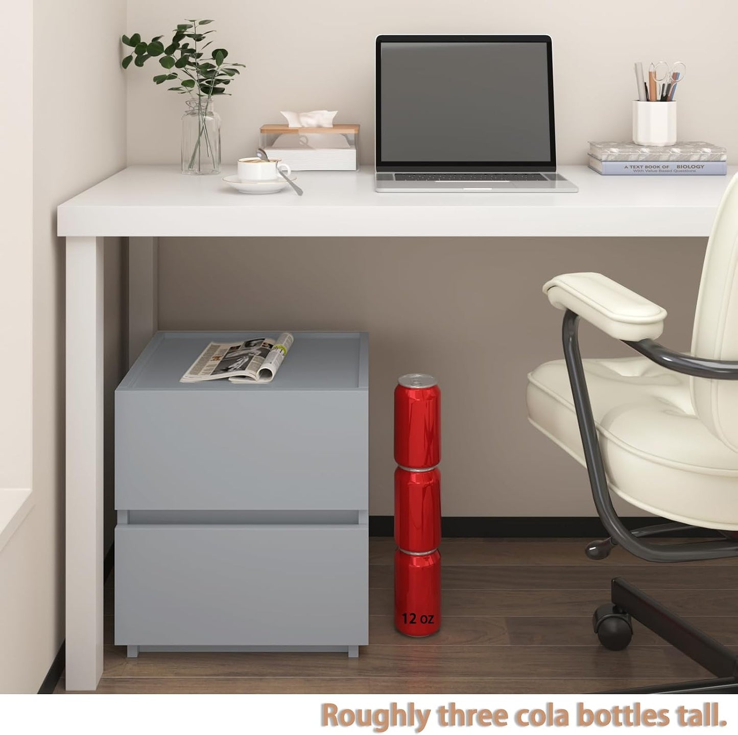 2 Drawer Dresser - Grey - SET OF 1 - Stackable - Image 5