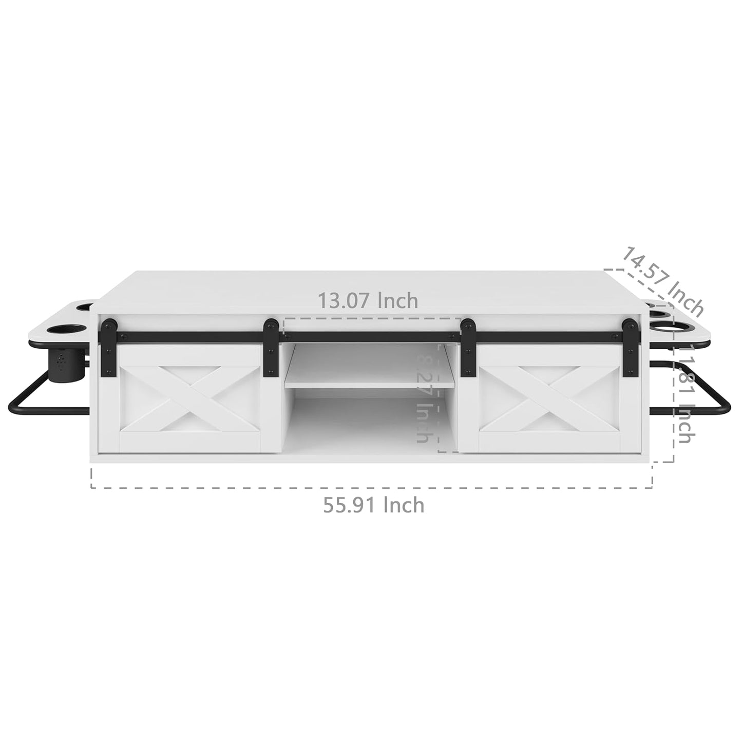 Wall Mount Salon Station, Hair Station with Multifunctional Storage Space - Image 2
