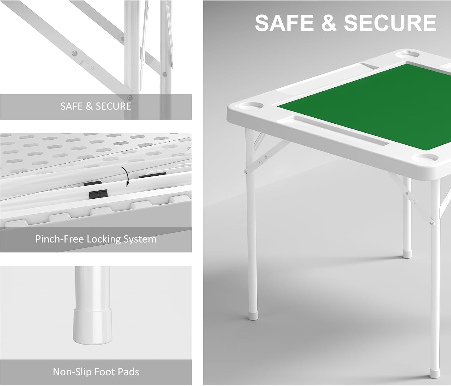 35.4" Square Folding Card Table - Image 6