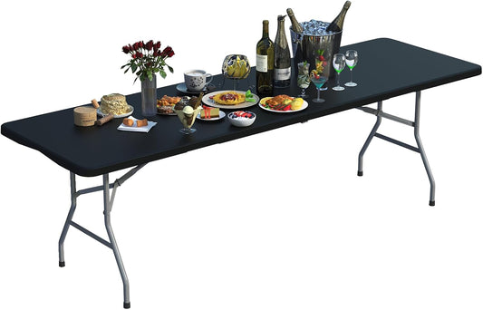 8ft Foldable Table - BLACK - Image 1