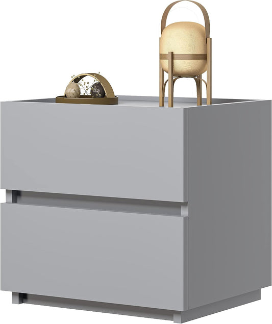 2 Drawer Dresser - Grey - SET OF 1 - Stackable - Image 1