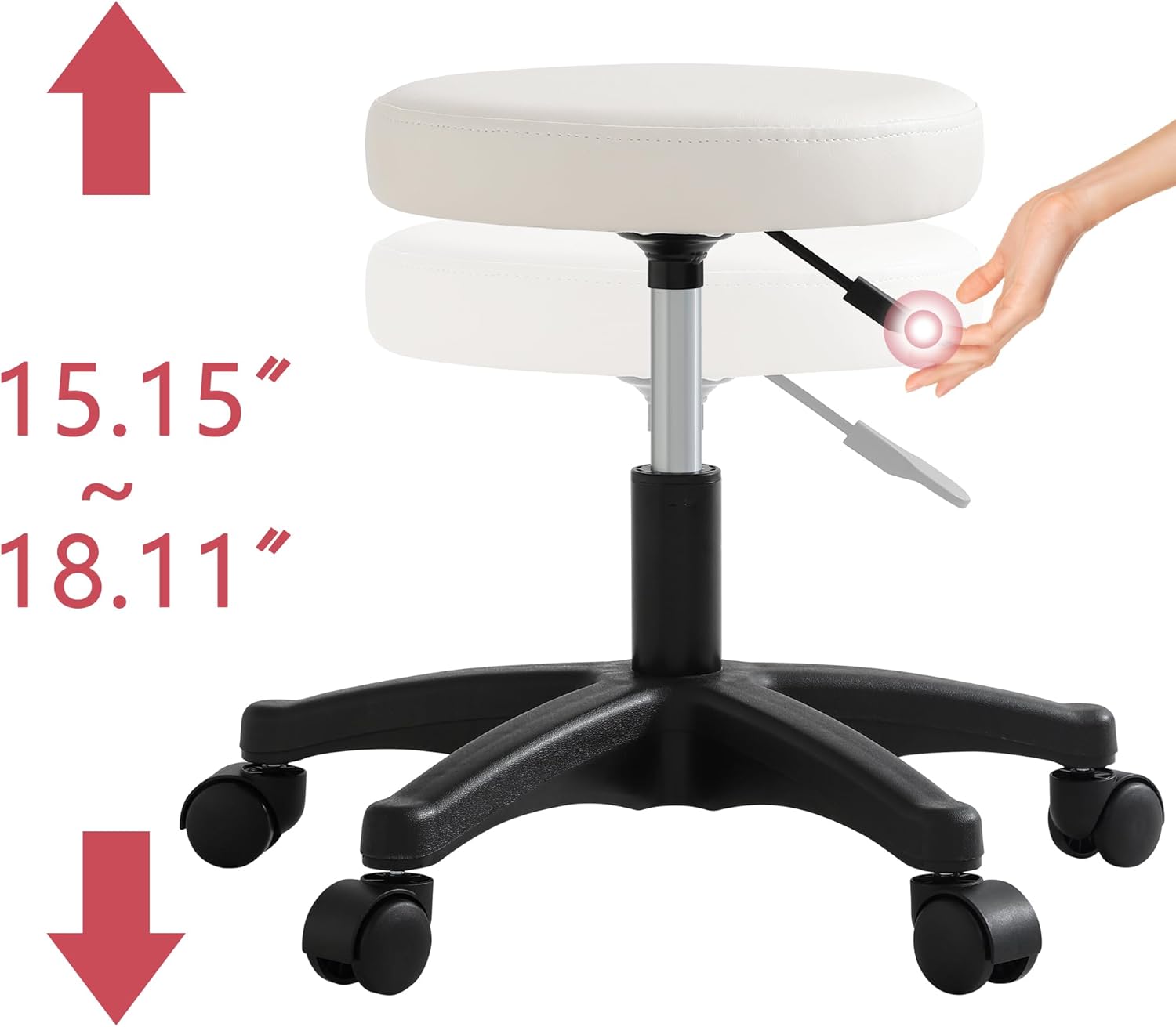 Tattoo Chair with Stool - WHITE - Image 7