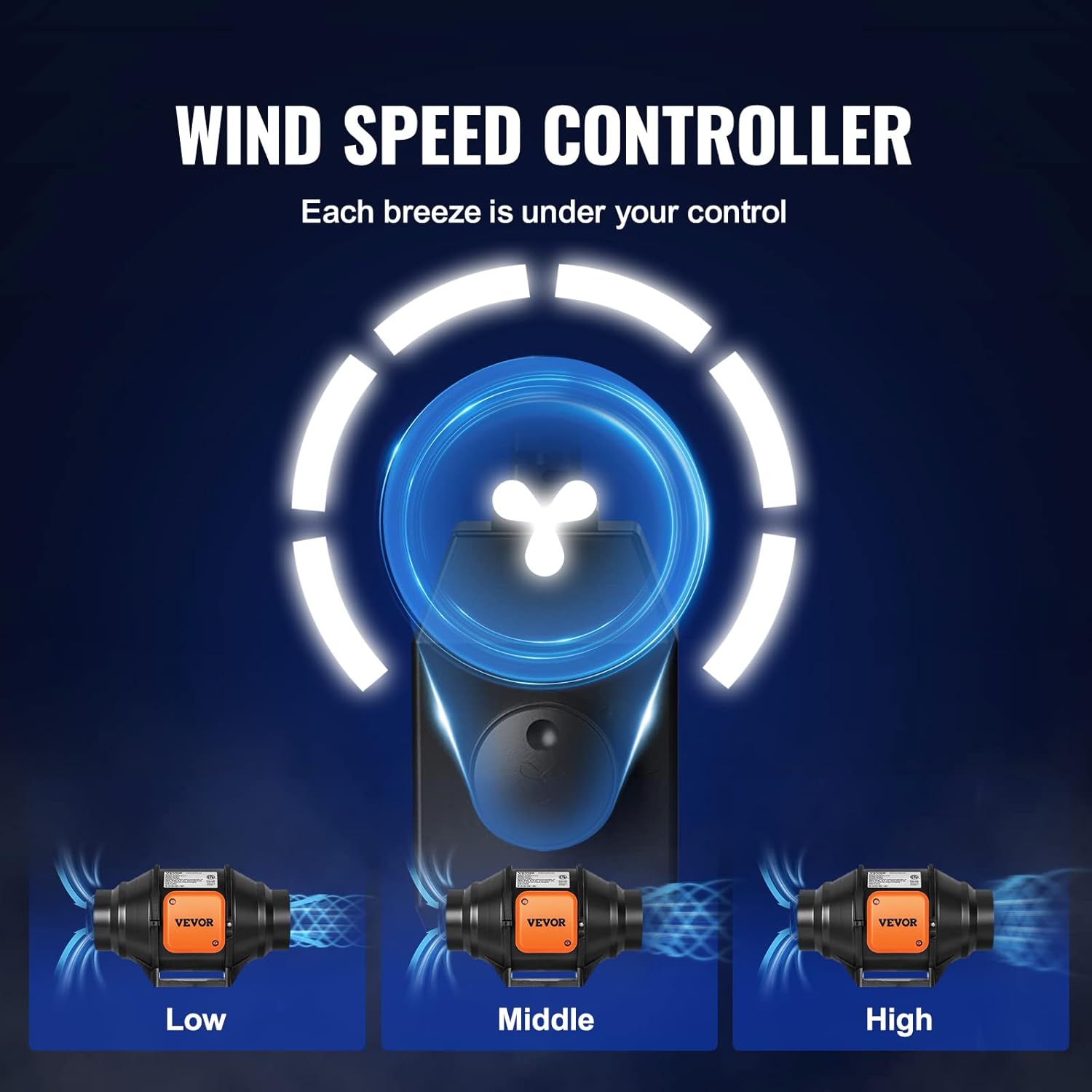 Inline Duct Fan, 4-Inch 200 CFM with Variable Speed Controller - Image 5