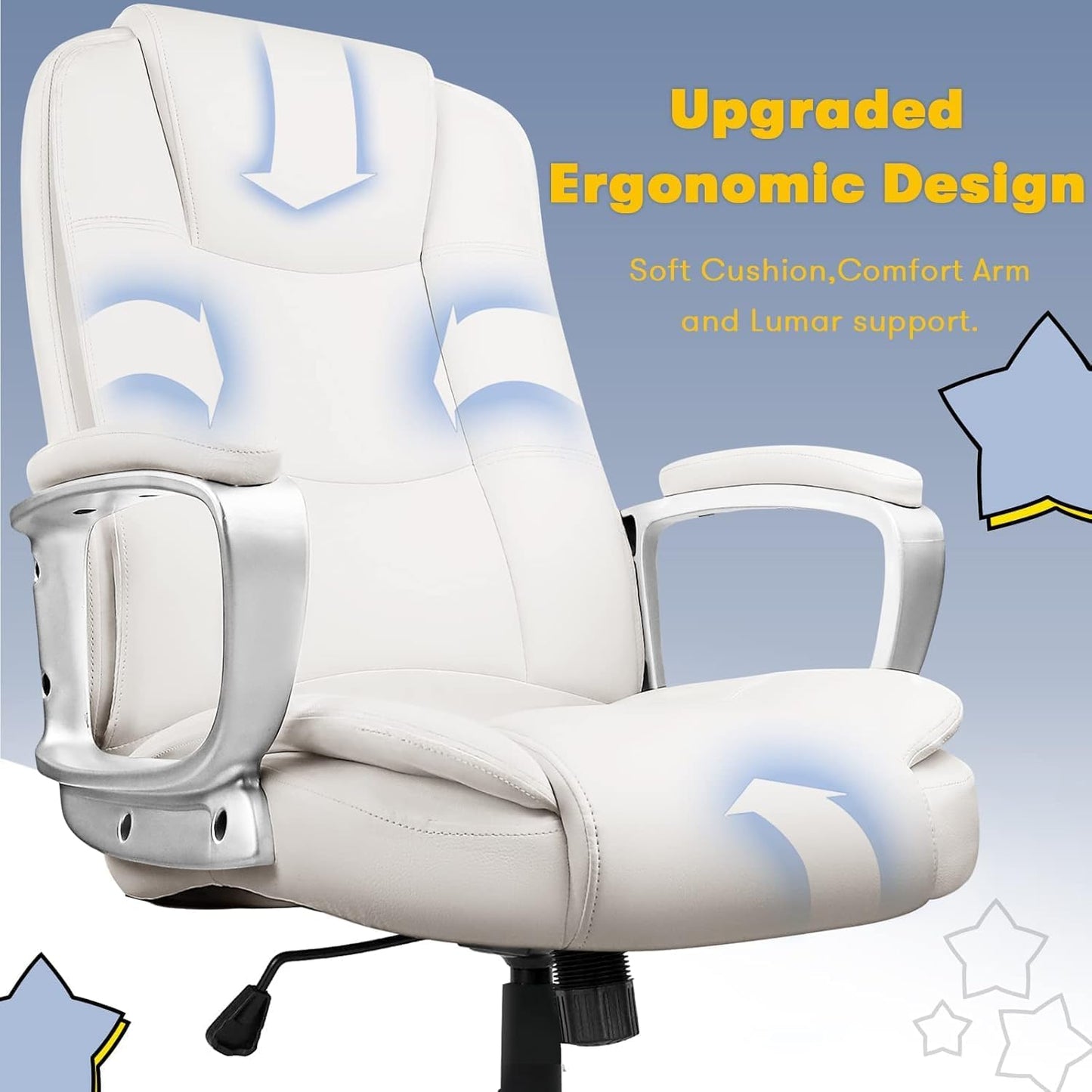 Home Office Chair - White - Image 5