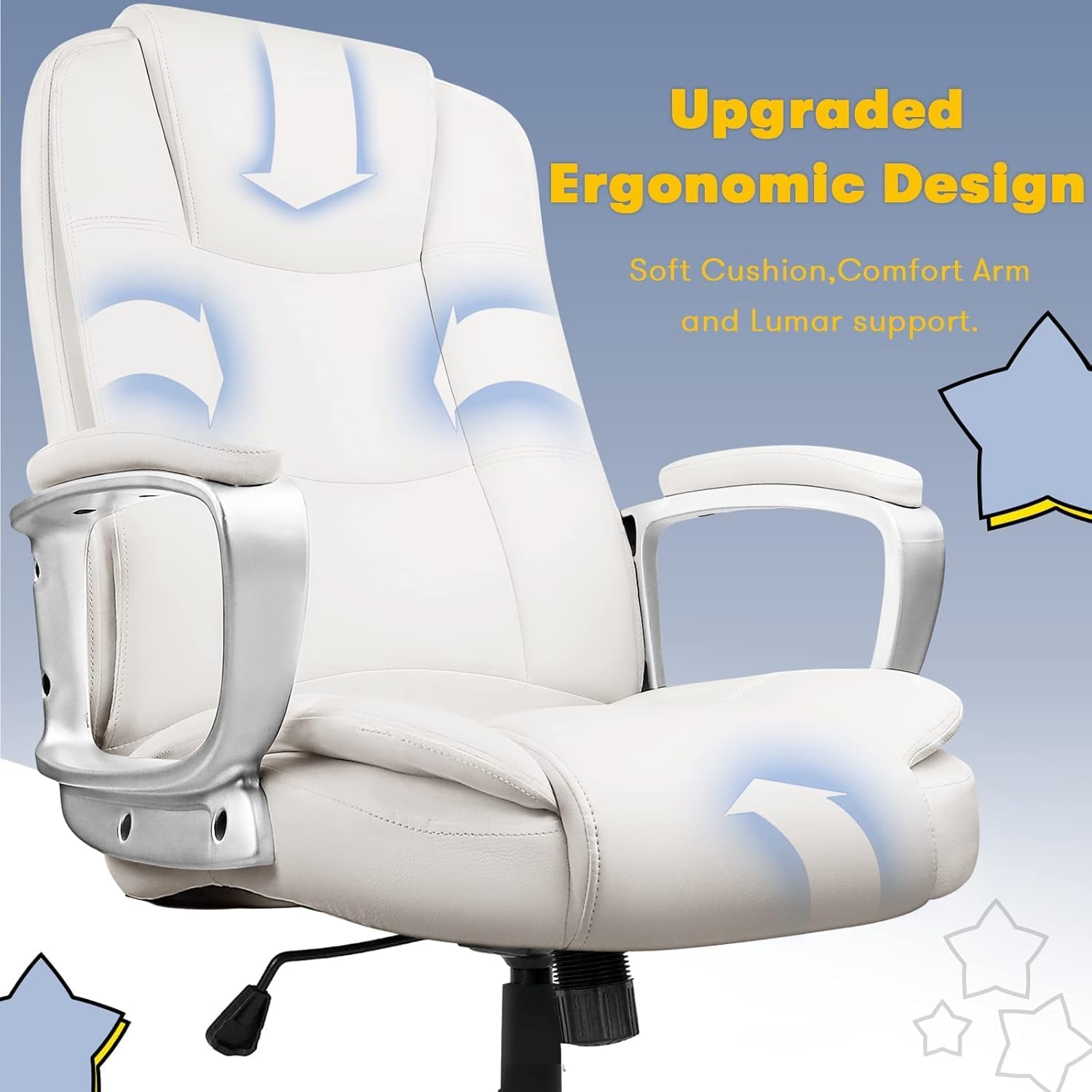 Home Office Chair - White - Image 5