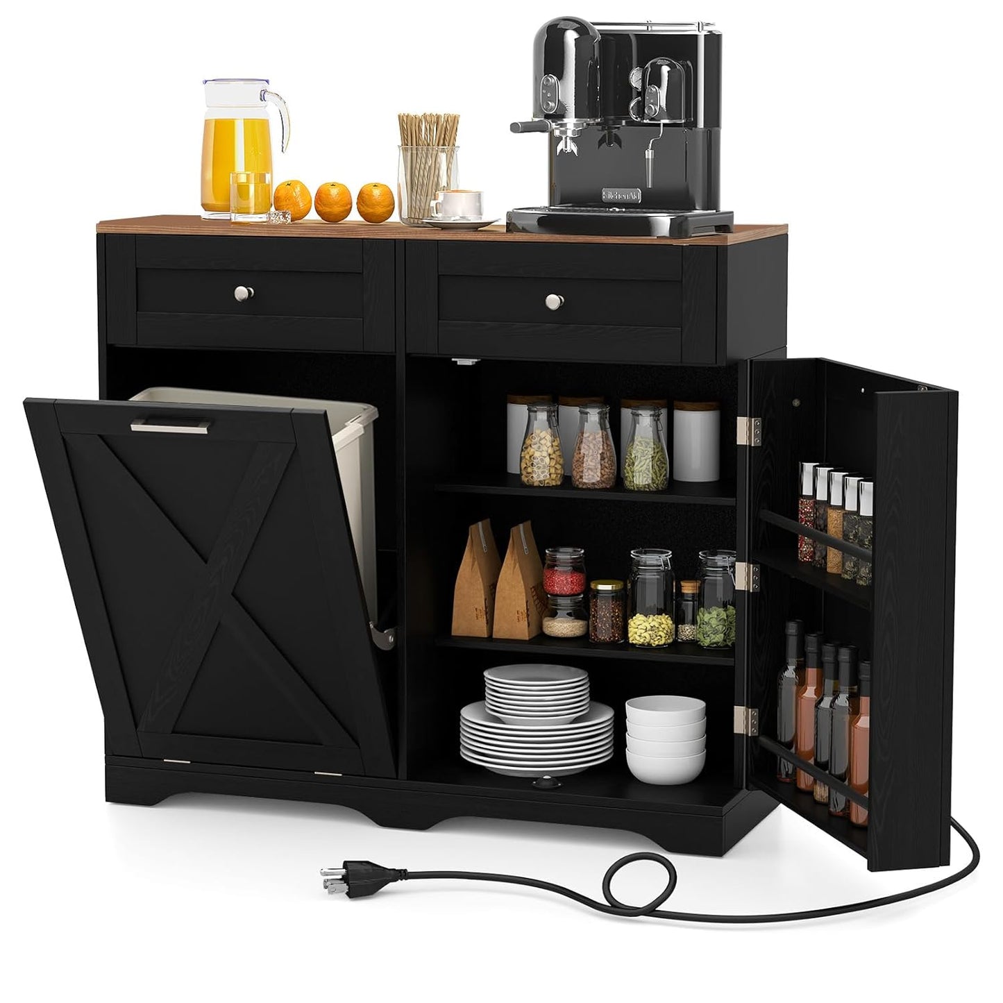 Tilt Out Trash Can Cabinet - Image 1