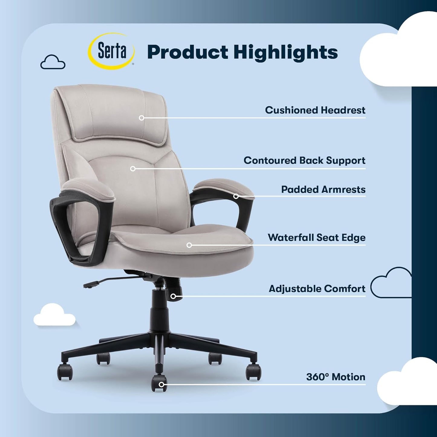 Serta Comfort Classic Executive Office Chair - Image 3