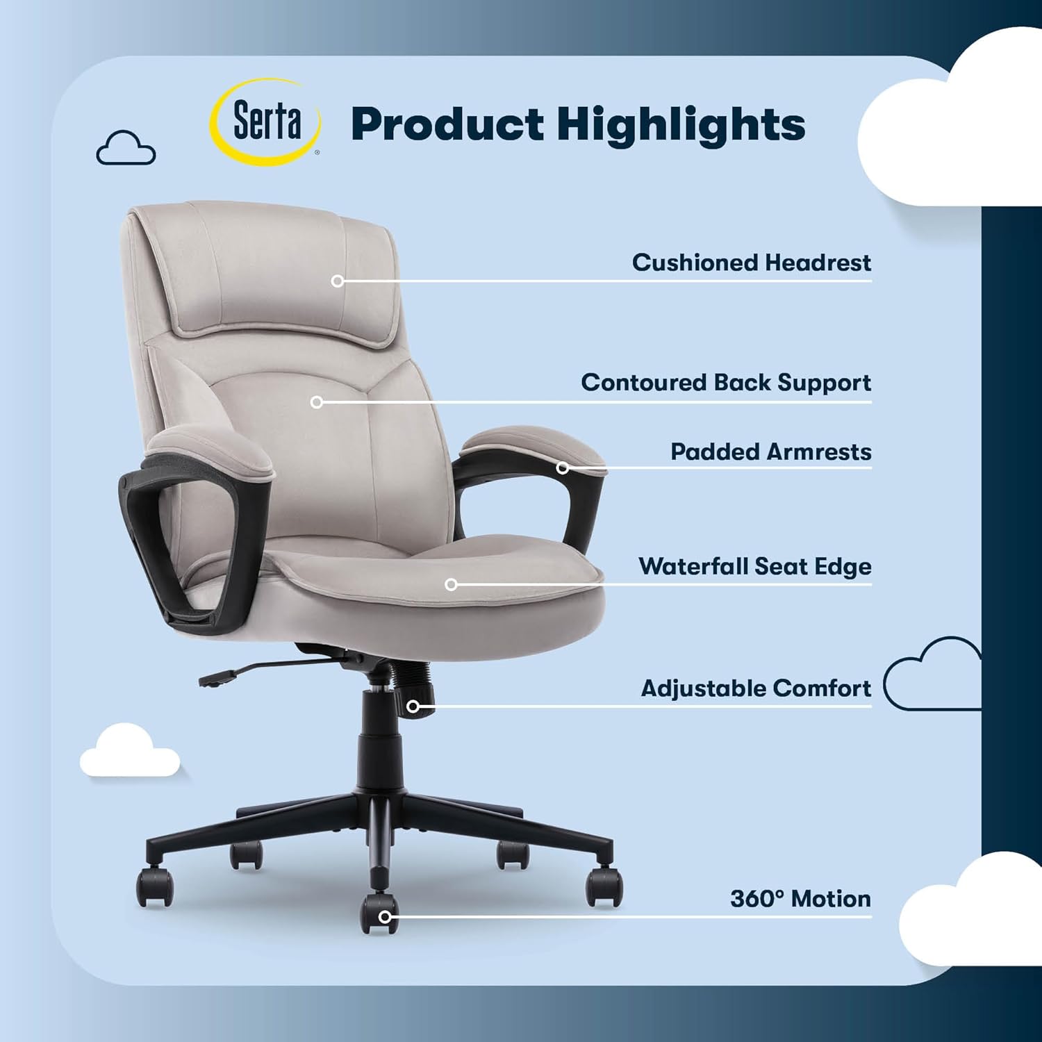 Serta Comfort Classic Executive Office Chair - Image 3