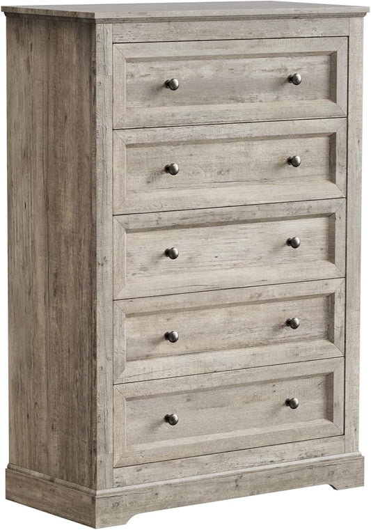 Farmhouse Dresser 5 Drawer (Grey) - Image 1