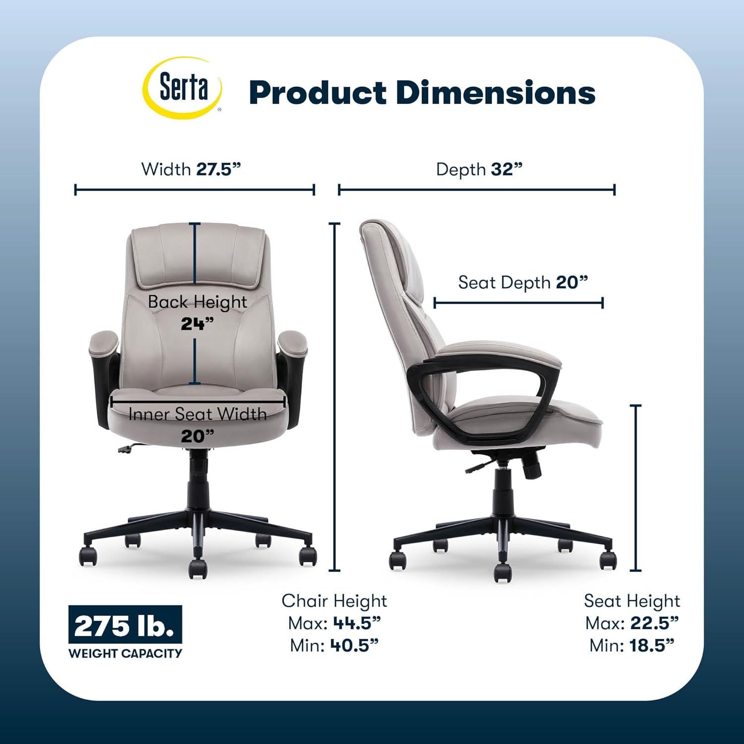 Serta Comfort Classic Executive Office Chair - Image 2