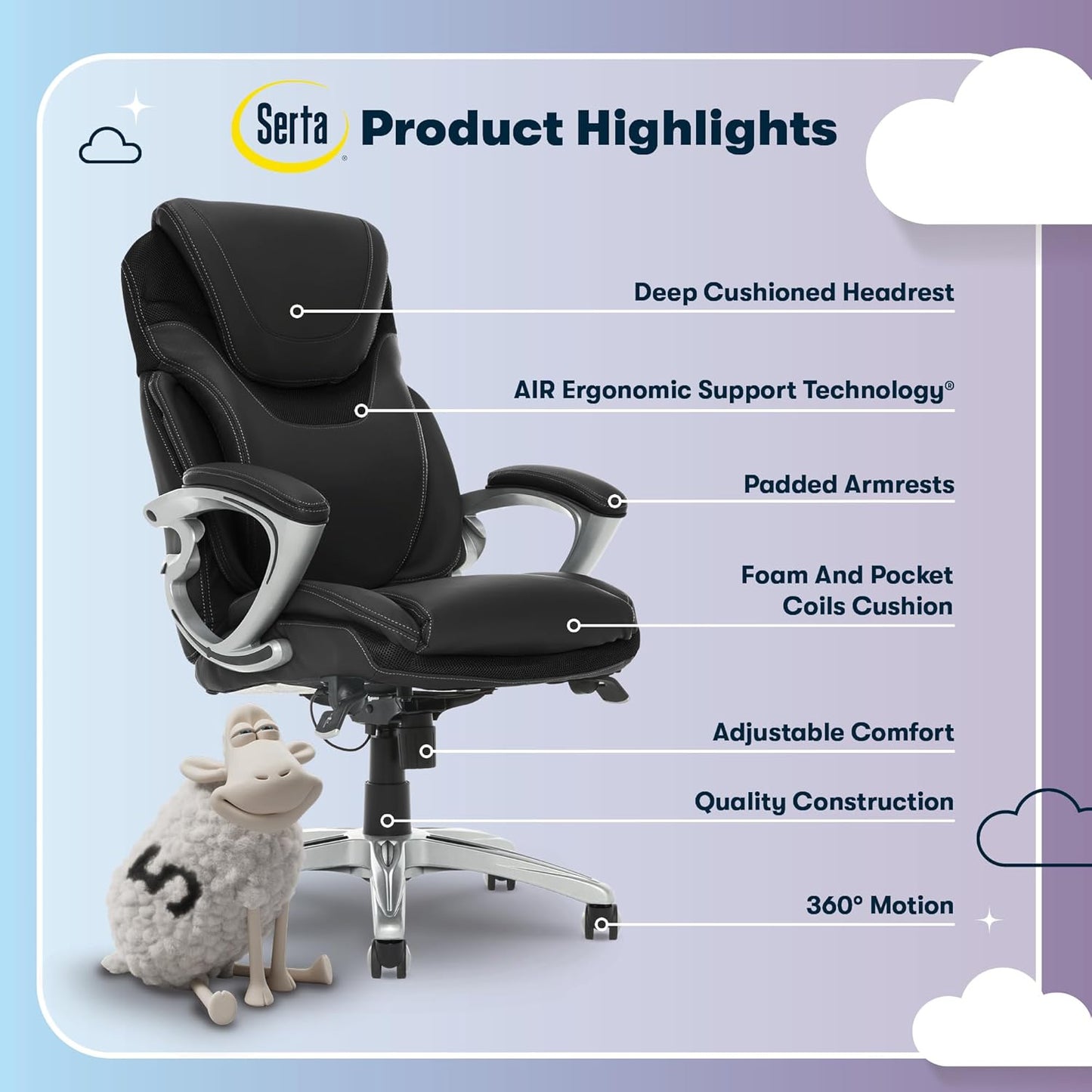 Serta Bryce Executive Office Chair - Image 4