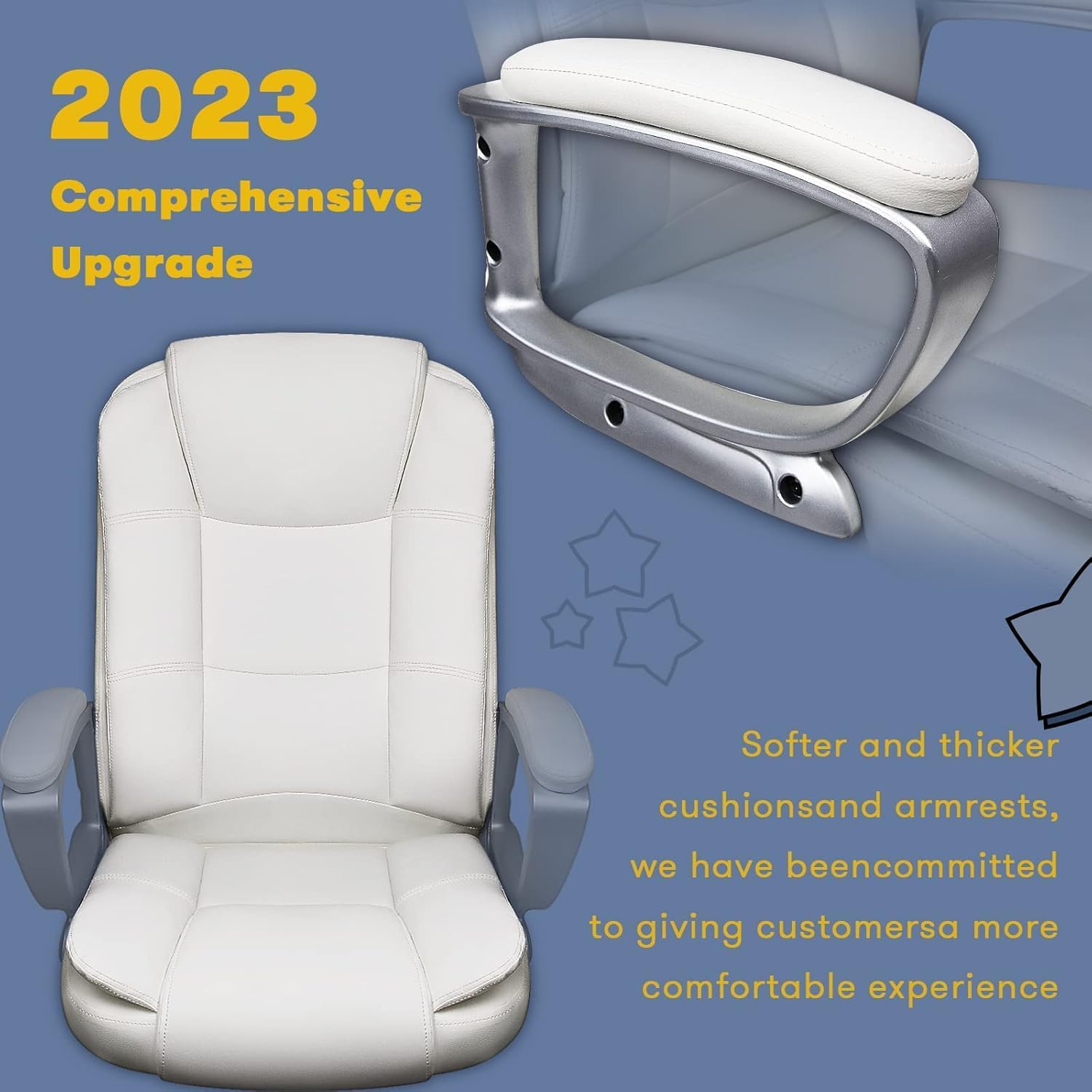 Home Office Chair - White - Image 4