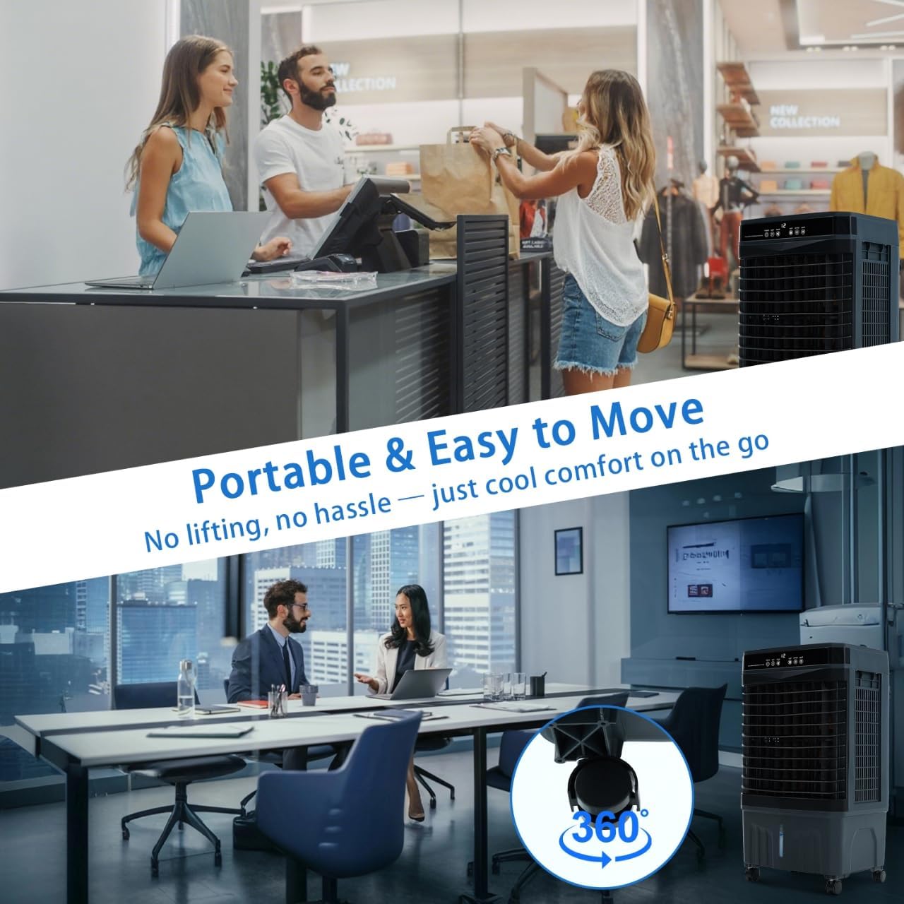 3-IN-1 Portable Evaporative Cooler Air Conditioners - Image 8