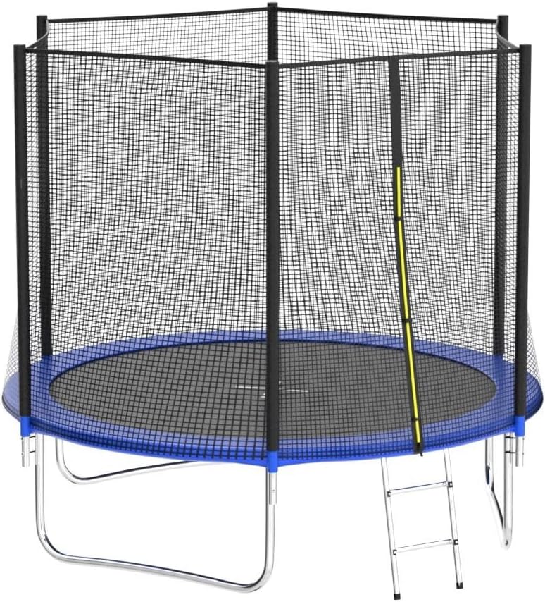 12FT Trampoline with Safety Enclosure Net - Blue - Image 4