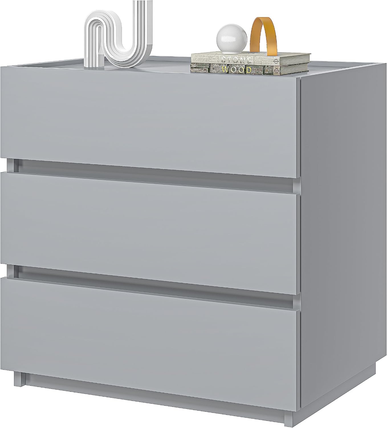 3 Drawer Dresser - Grey - SET OF 1 - Image 6