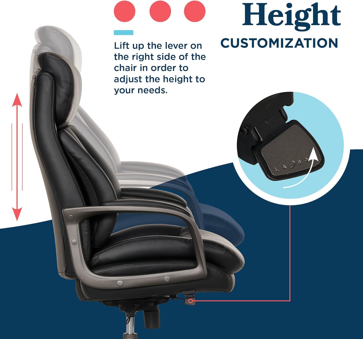 La Z Boy Nova Executive Office Chair - Image 9