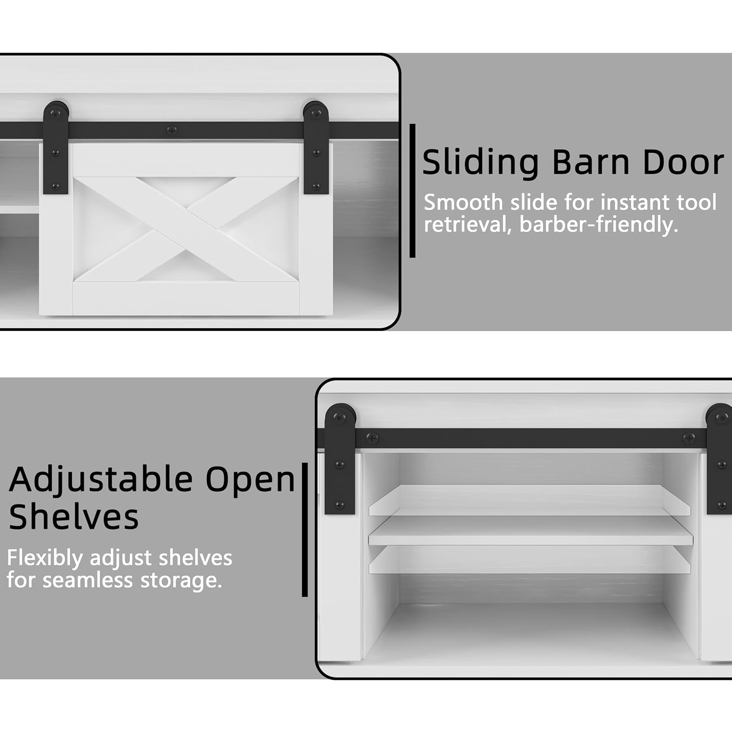 Wall Mount Salon Station, Hair Station with Multifunctional Storage Space - Image 4